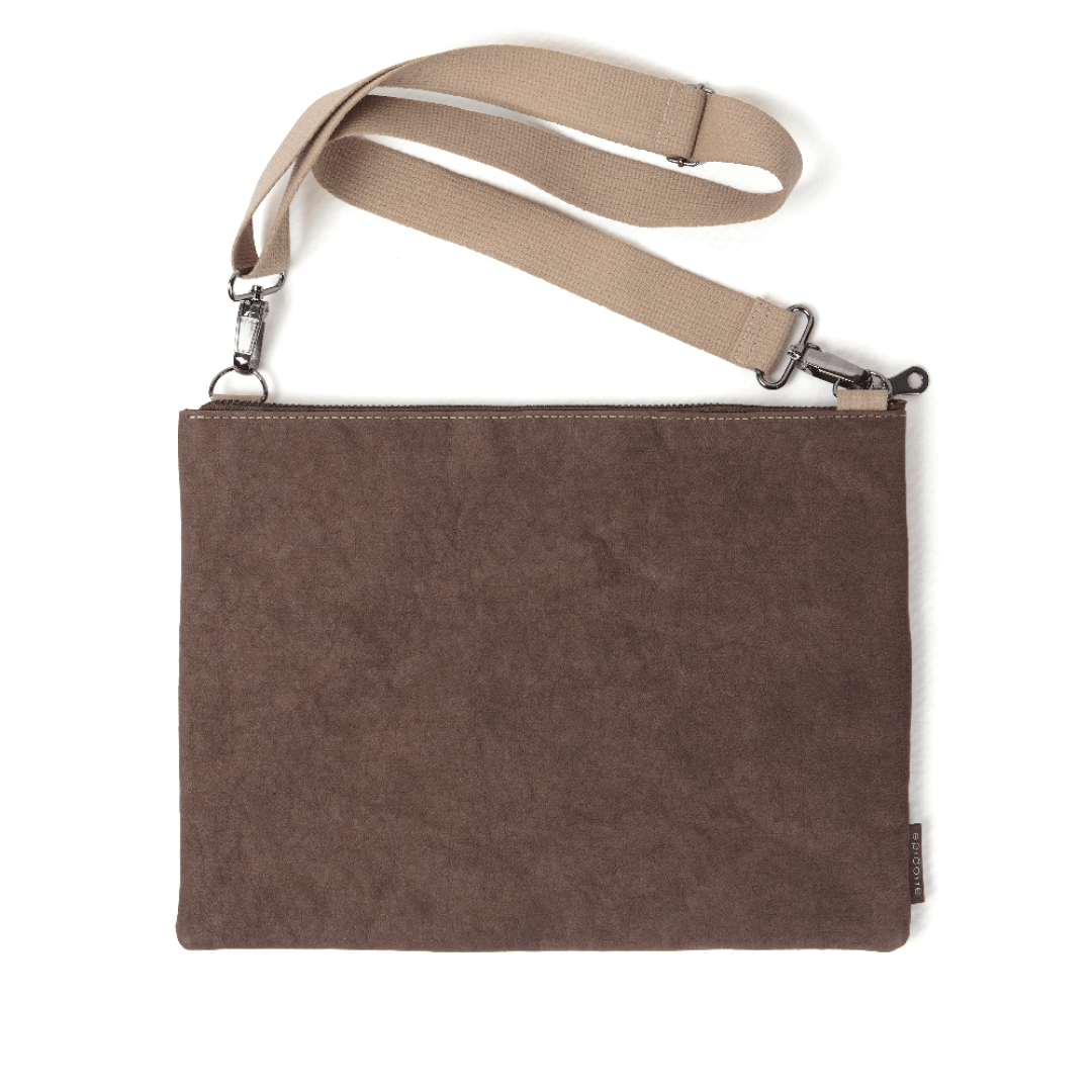 Laptop Case w/ strap. Eco-friendly - LAPTOPCASEWITHSTRAPBROWN1